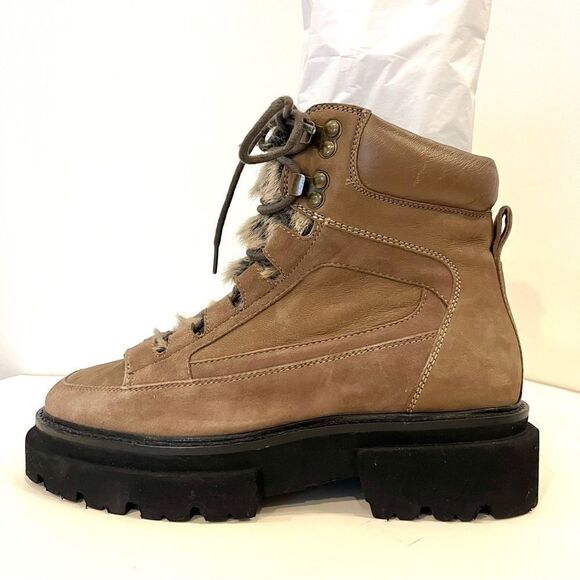 Seychelles‎ From The Start Leather Boots Faux Fur Accents in Brown Size 7 NWOB - Picture 5 of 11